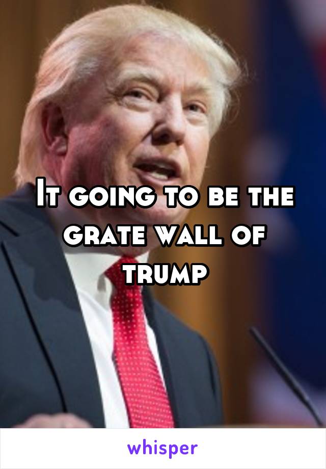 It going to be the grate wall of trump