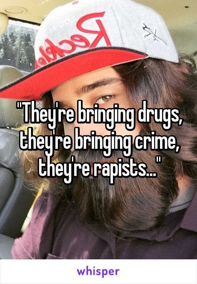 "They're bringing drugs, they're bringing crime, they're rapists..."