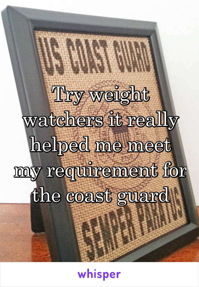 Try weight watchers it really helped me meet my requirement for the coast guard