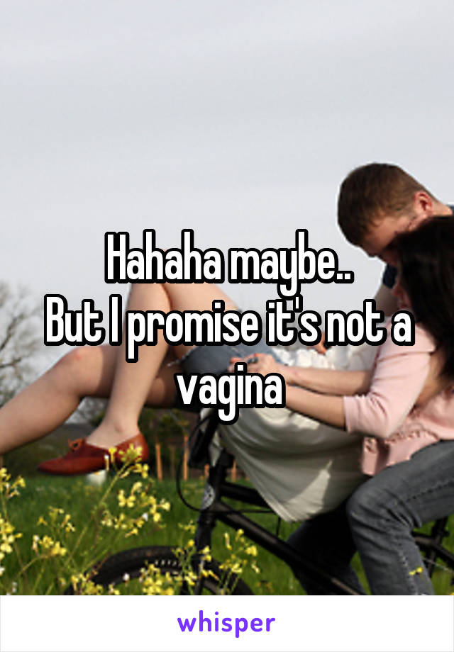 Hahaha maybe..
But I promise it's not a vagina