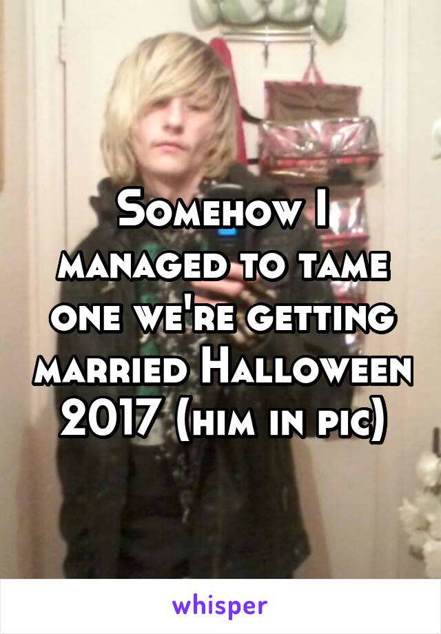 Somehow I managed to tame one we're getting married Halloween 2017 (him in pic)