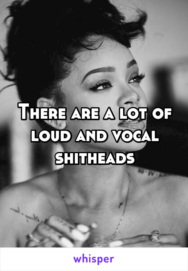 There are a lot of loud and vocal shitheads