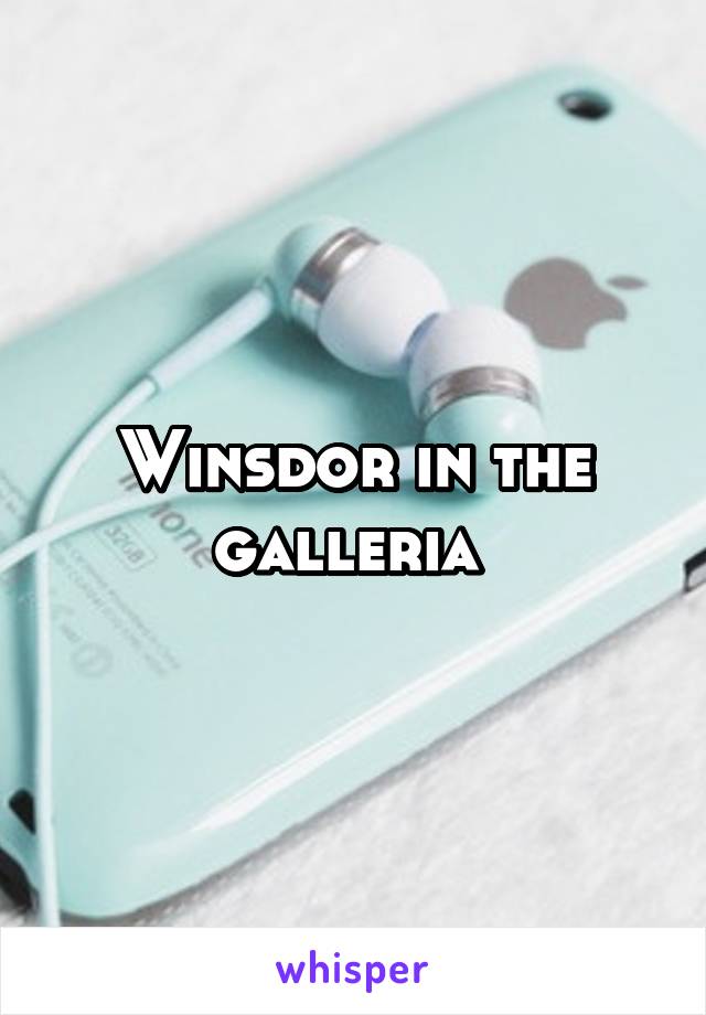 Winsdor in the galleria 