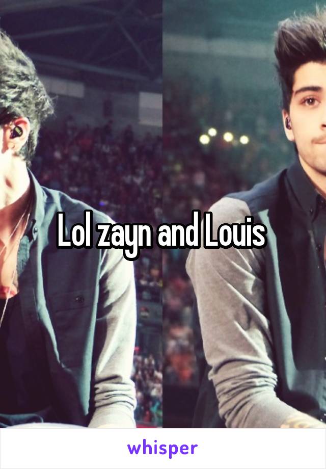 Lol zayn and Louis 