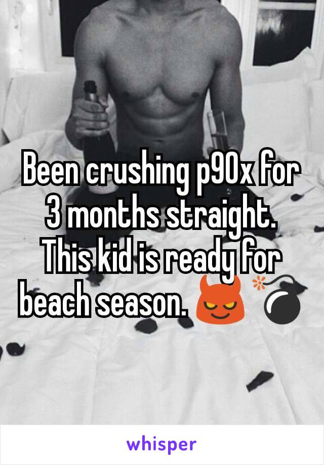 Been crushing p90x for 3 months straight. This kid is ready for beach season. 😈💣
