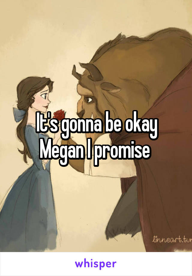 It's gonna be okay Megan I promise 