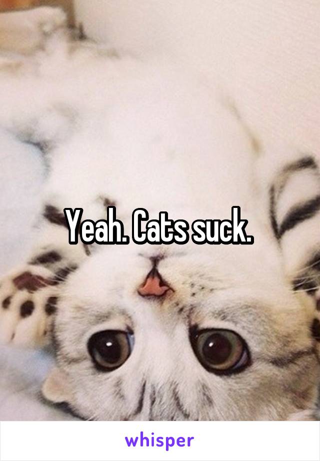 Yeah. Cats suck. 