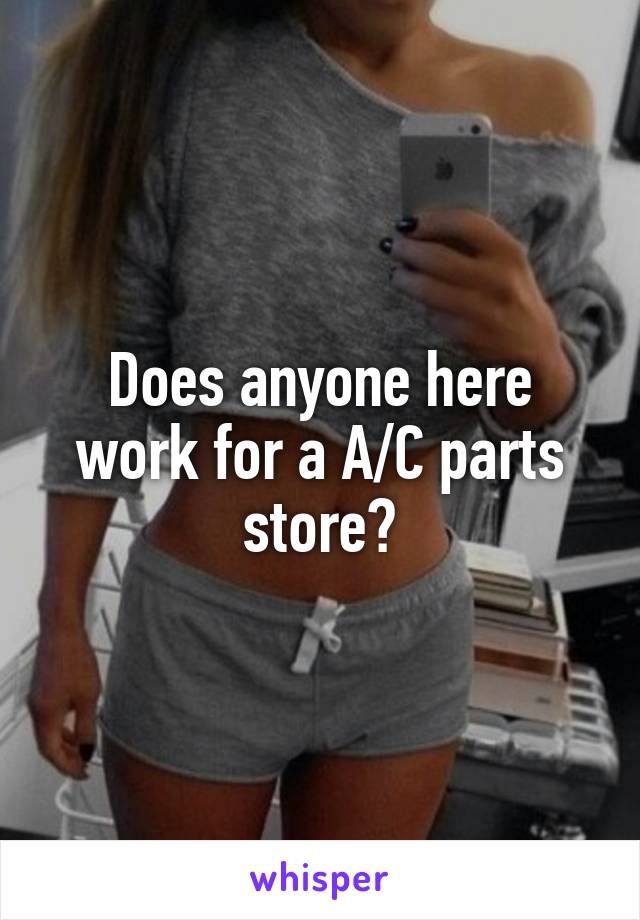 Does anyone here work for a A/C parts store?