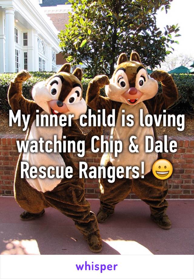 My inner child is loving watching Chip & Dale Rescue Rangers! 😀