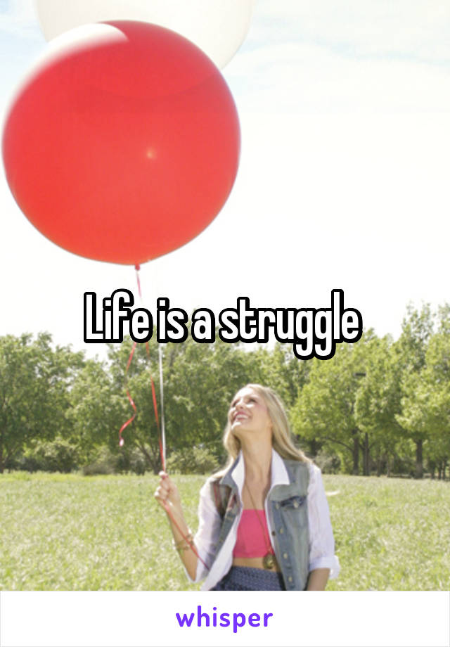 Life is a struggle 