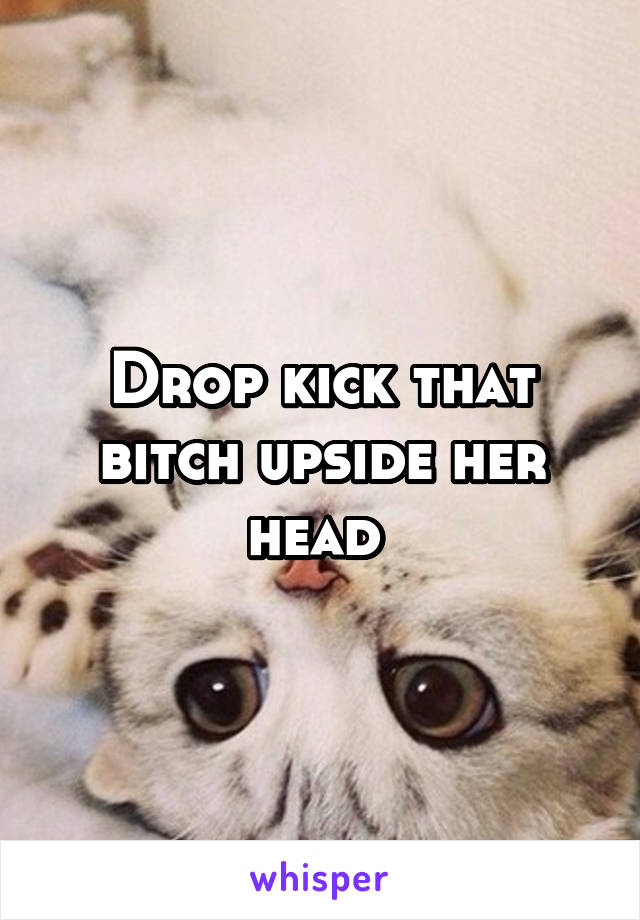 Drop kick that bitch upside her head 