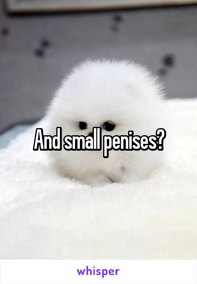 And small penises?