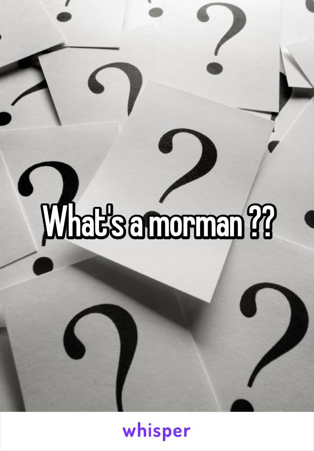 What's a morman ??