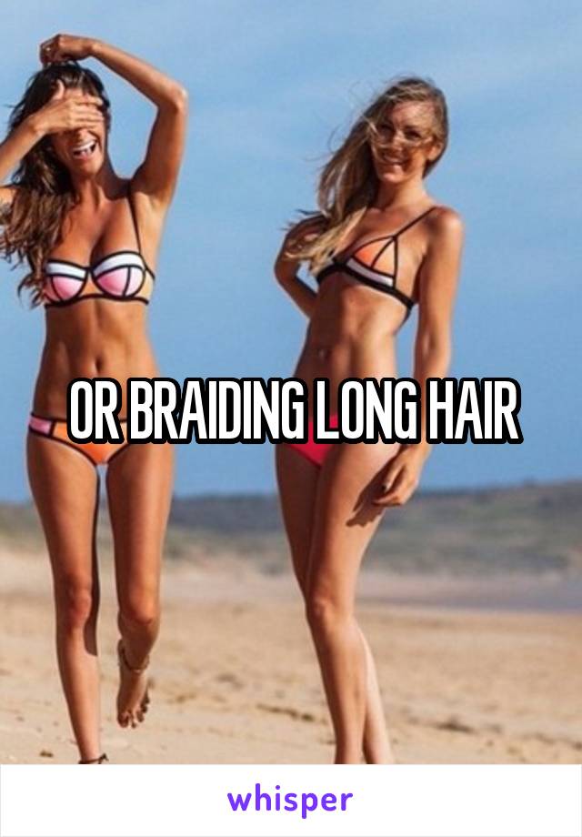 OR BRAIDING LONG HAIR