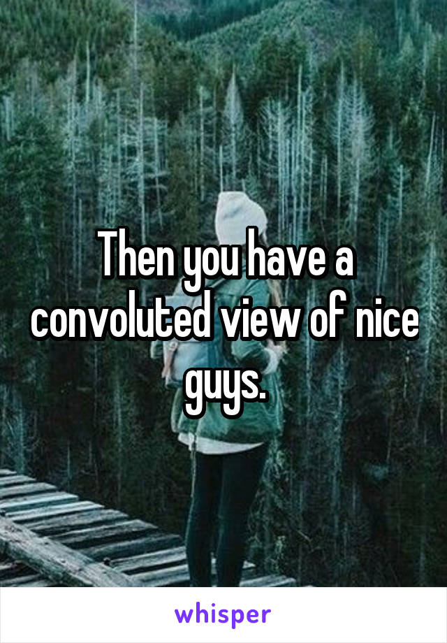 Then you have a convoluted view of nice guys.