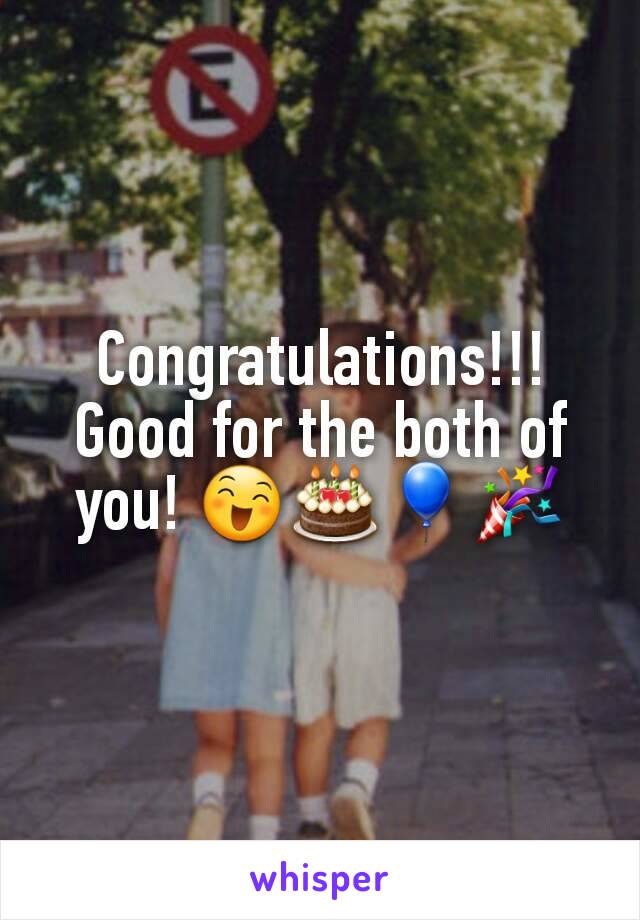 Congratulations!!! Good for the both of you! 😄🎂🎈🎉