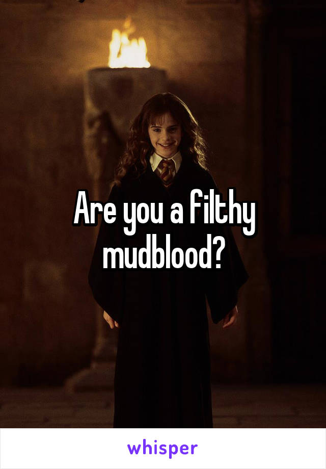 Are you a filthy mudblood?