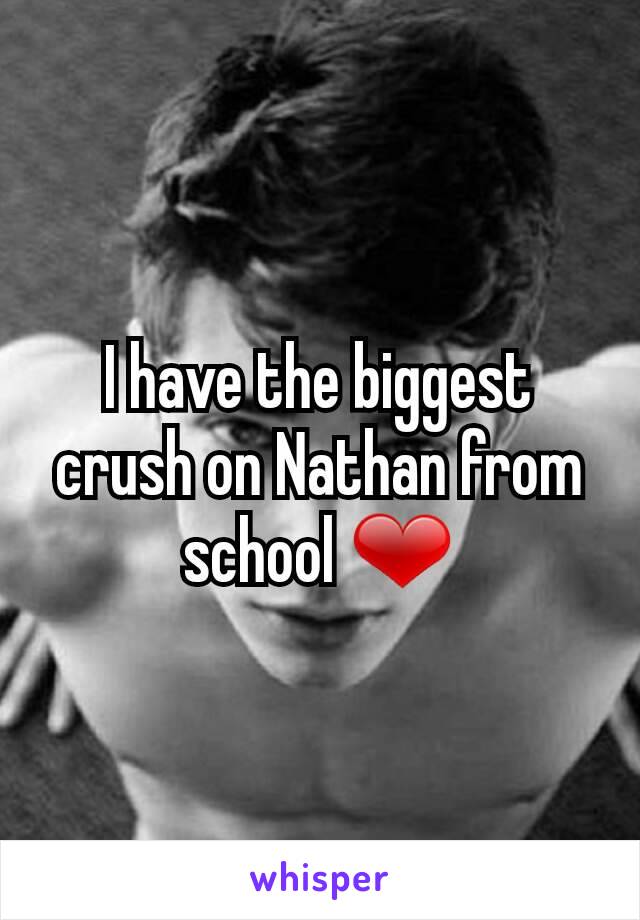 I have the biggest crush on Nathan from school ❤