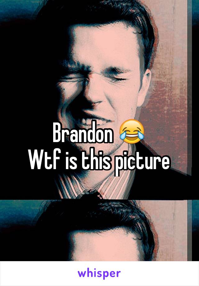 Brandon 😂
Wtf is this picture