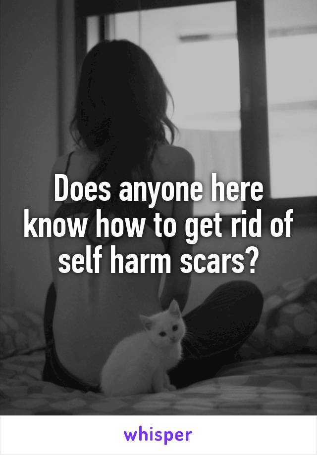 Does anyone here know how to get rid of self harm scars?