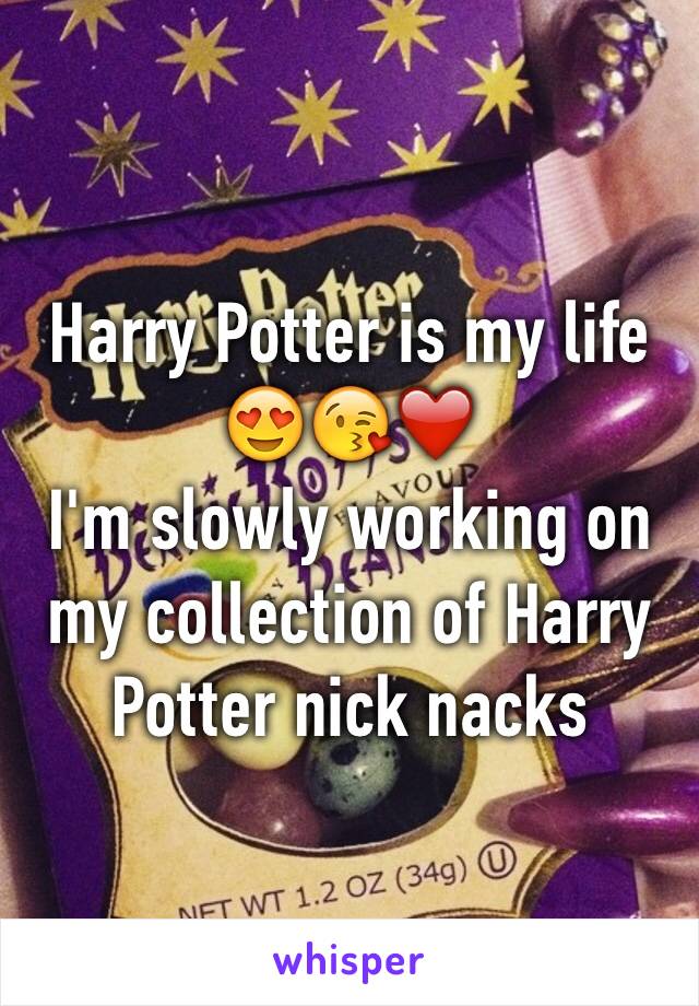 Harry Potter is my life 😍😘❤️
I'm slowly working on my collection of Harry Potter nick nacks 