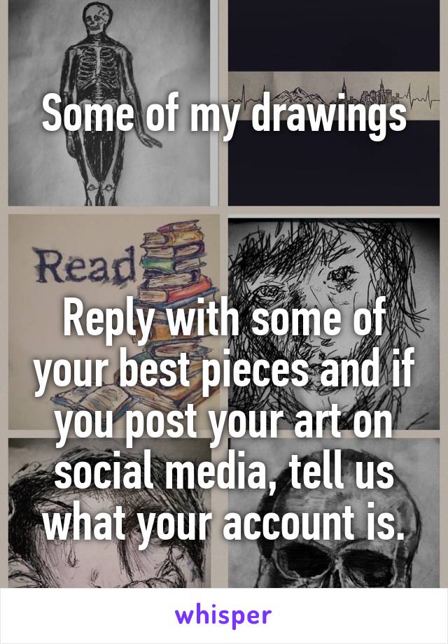 Some of my drawings



Reply with some of your best pieces and if you post your art on social media, tell us what your account is.