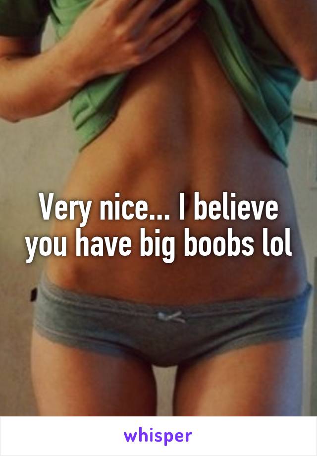 Very nice... I believe you have big boobs lol