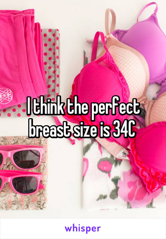 I think the perfect breast size is 34C 