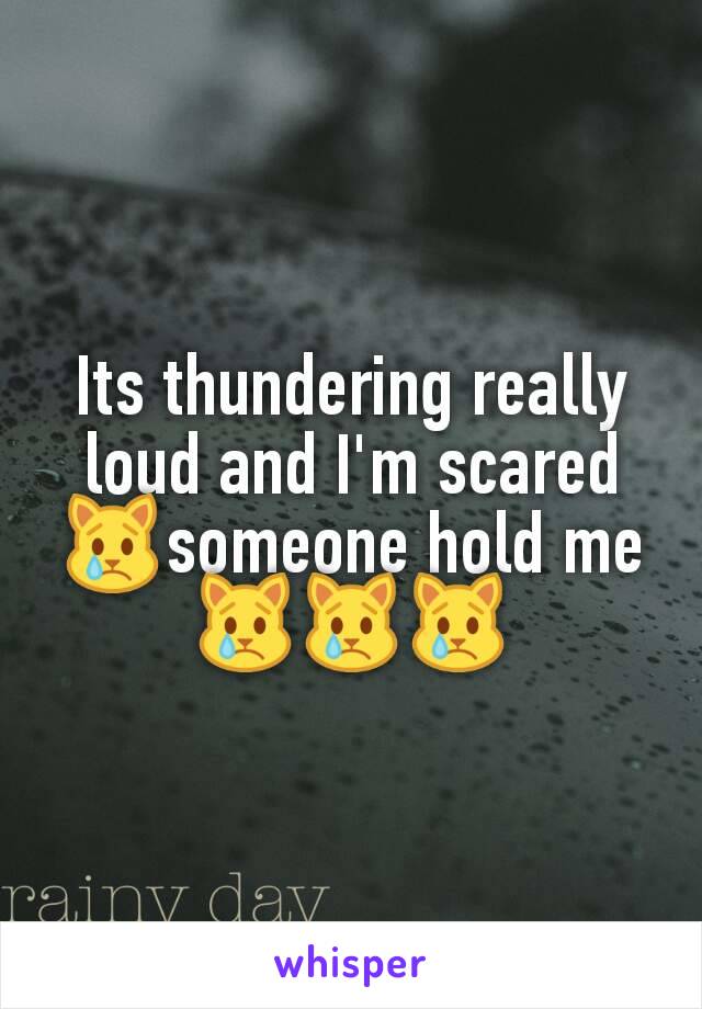 Its thundering really loud and I'm scared😿someone hold me😿😿😿