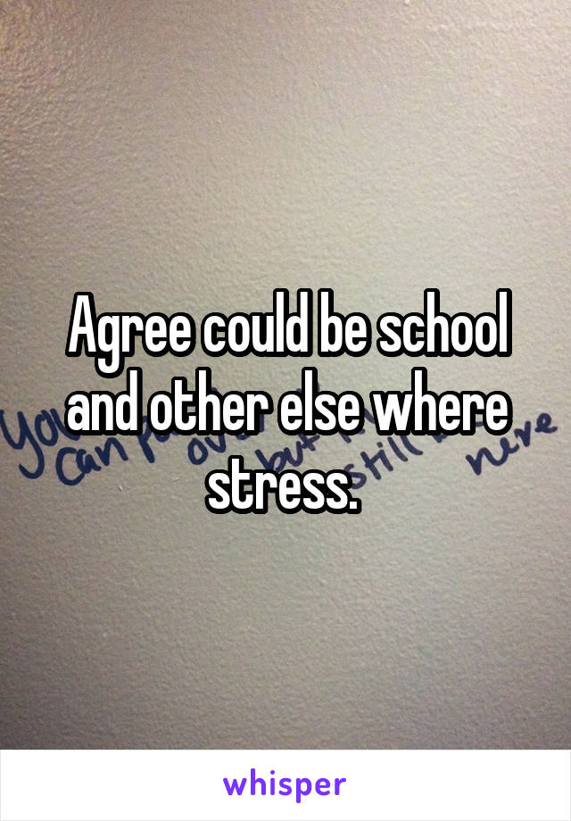 Agree could be school and other else where stress. 