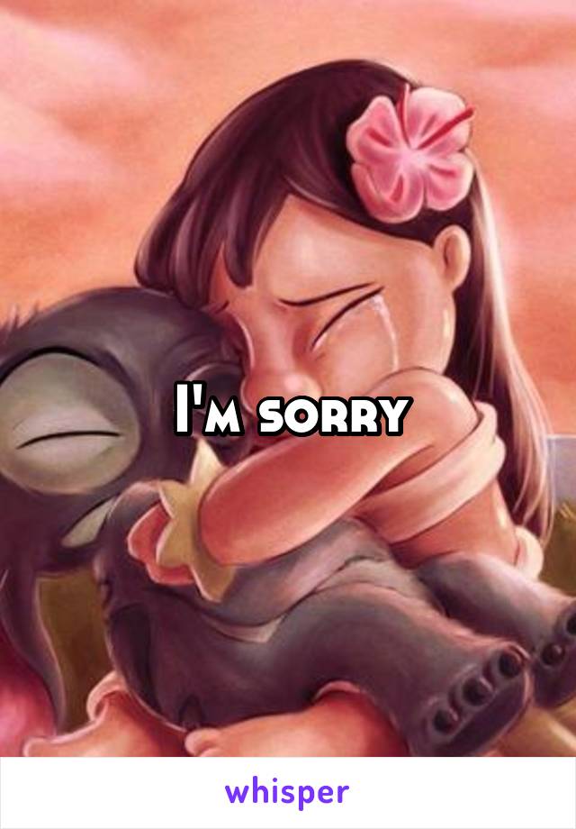 I'm sorry