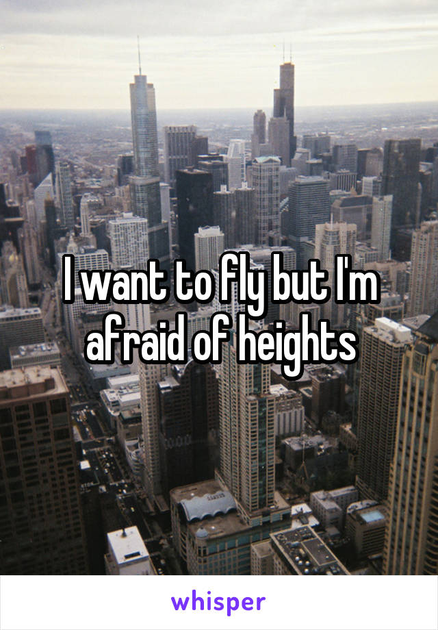 I want to fly but I'm afraid of heights