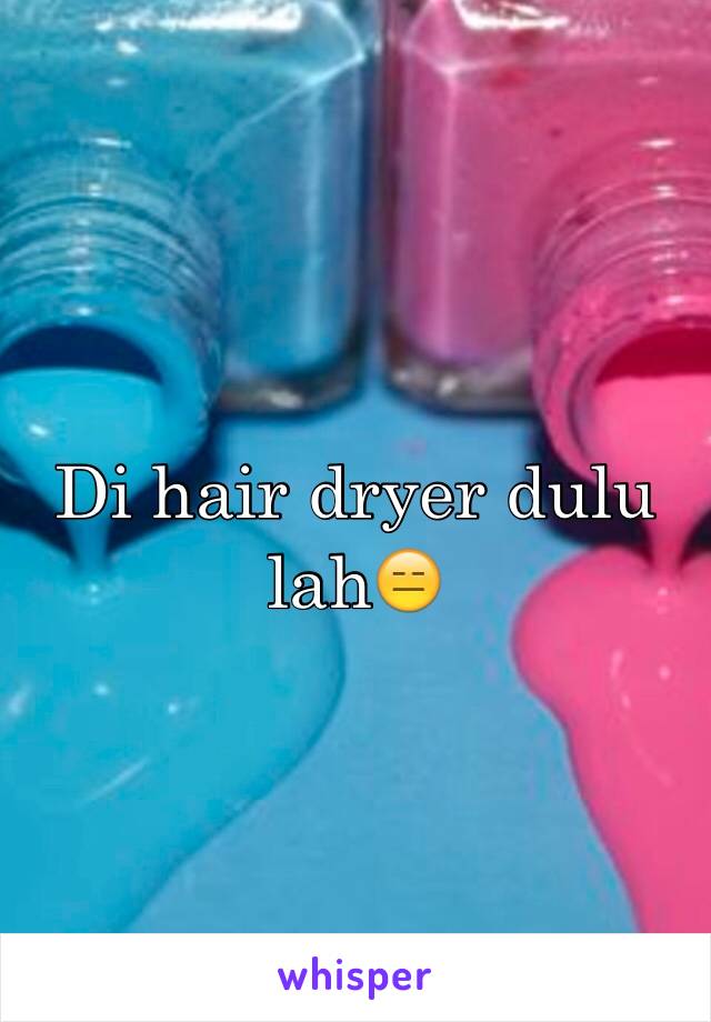 Di hair dryer dulu lah😑