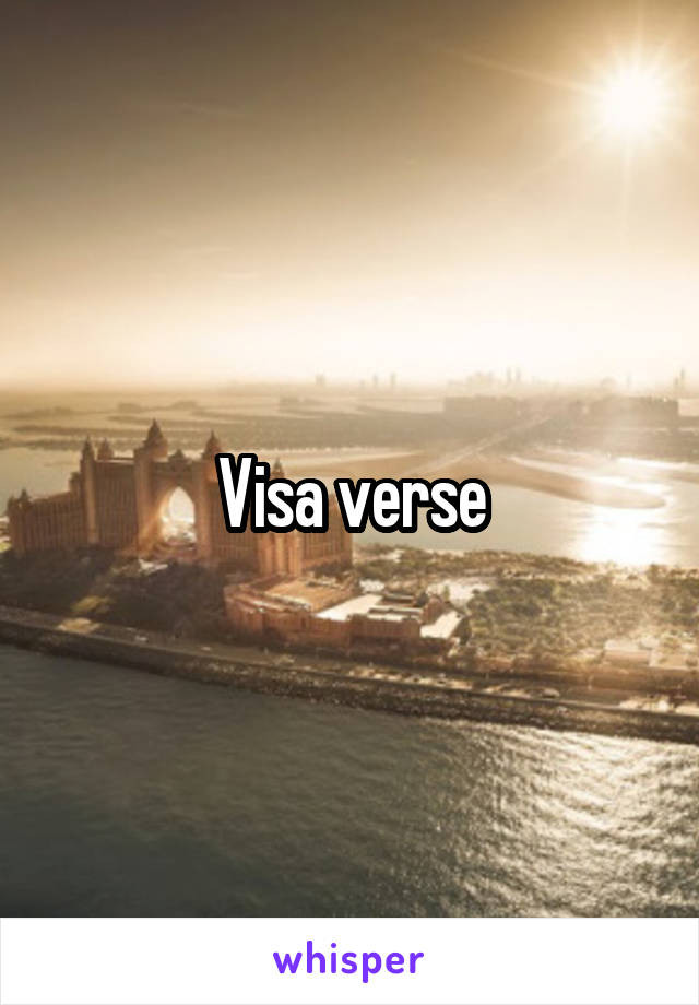 Visa verse