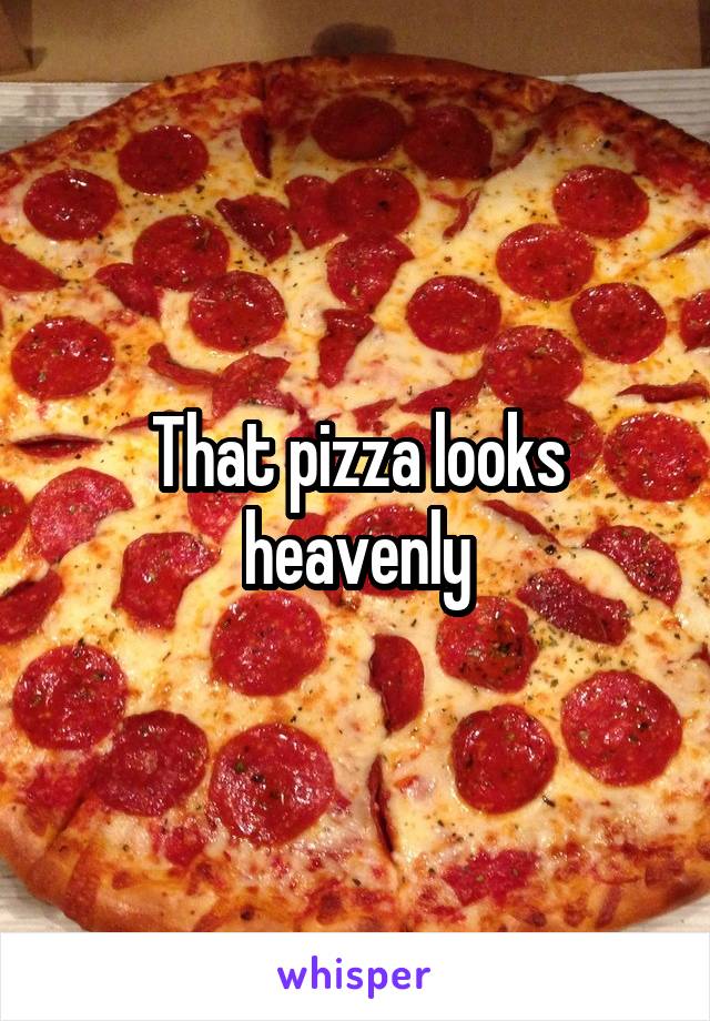 That pizza looks heavenly