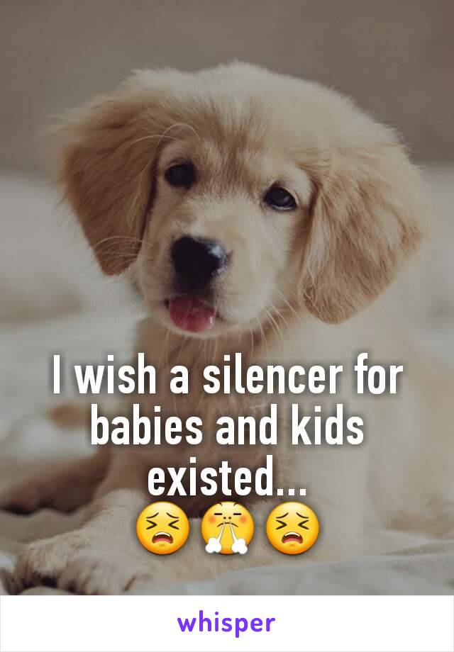 I wish a silencer for babies and kids existed...
😣😤😣