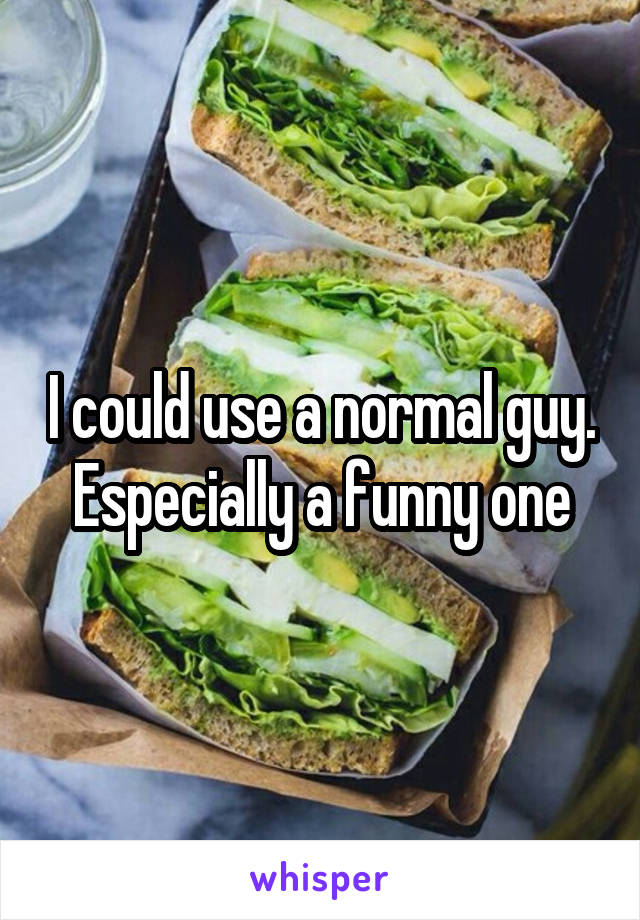 I could use a normal guy. Especially a funny one