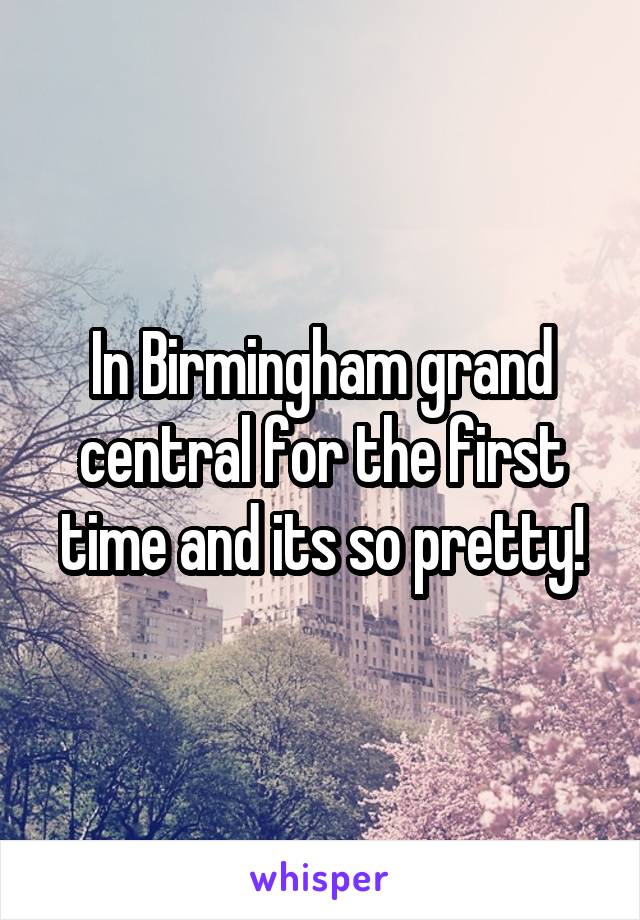 In Birmingham grand central for the first time and its so pretty!