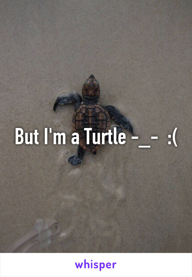 But I'm a Turtle -_-  :(