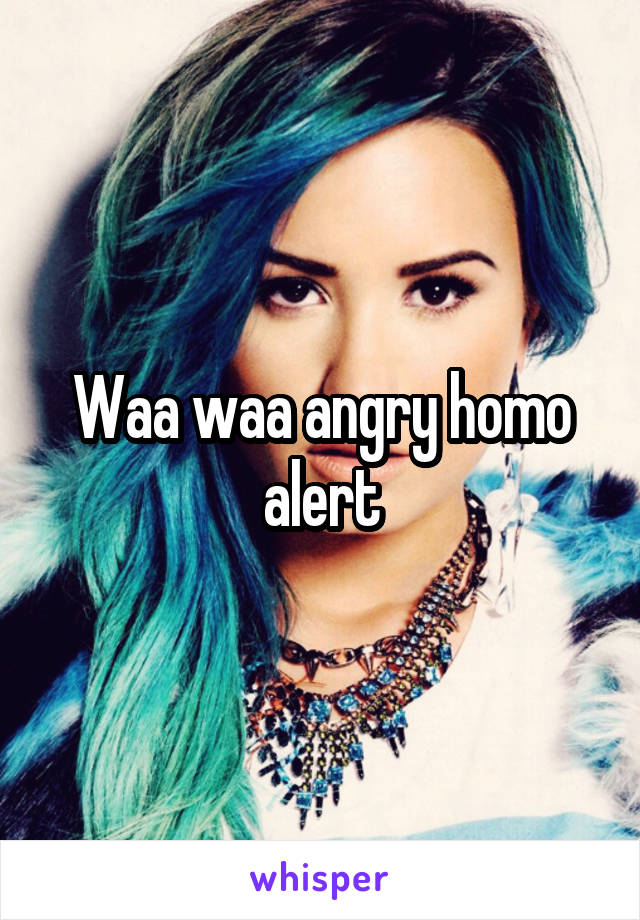 Waa waa angry homo alert