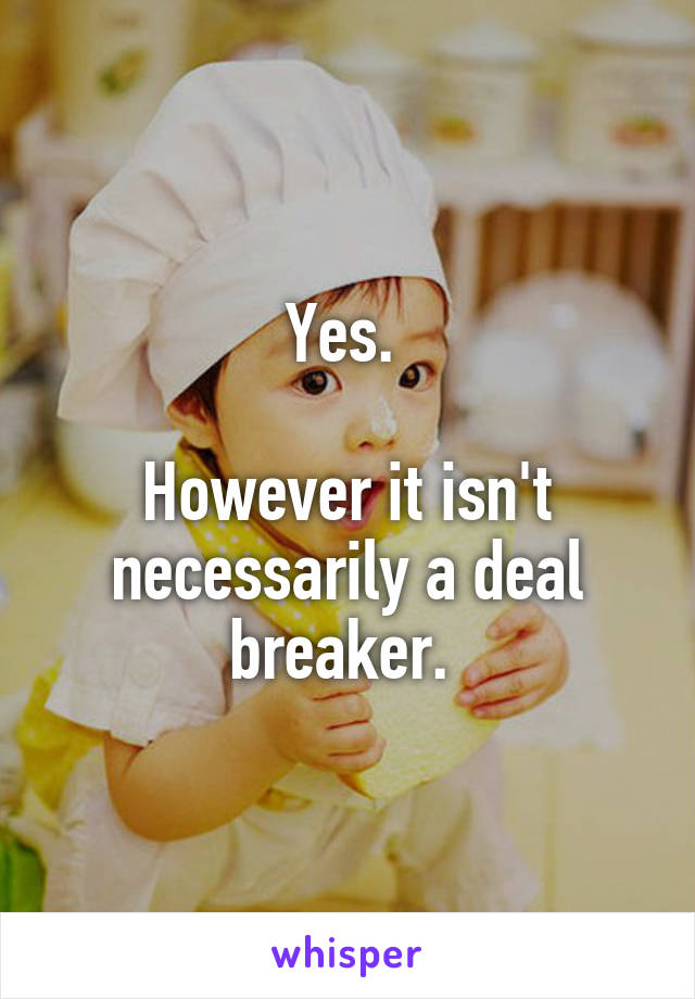 Yes. 

However it isn't necessarily a deal breaker. 