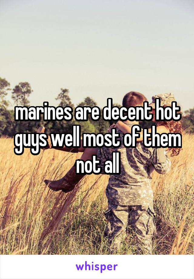 marines are decent hot guys well most of them not all