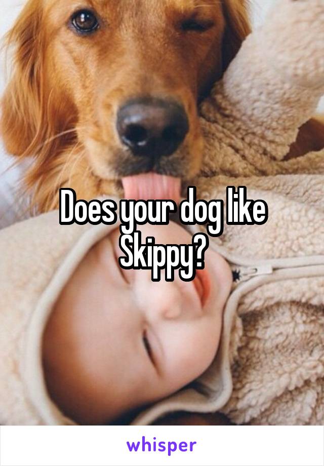 Does your dog like Skippy?