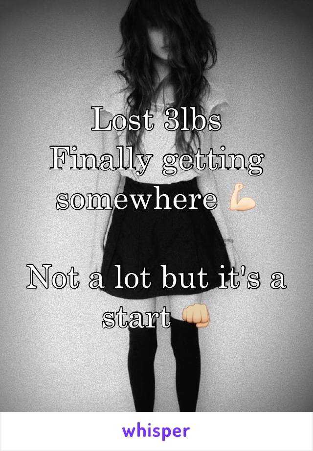 Lost 3lbs
Finally getting somewhere 💪🏻

Not a lot but it's a start 👊🏼
