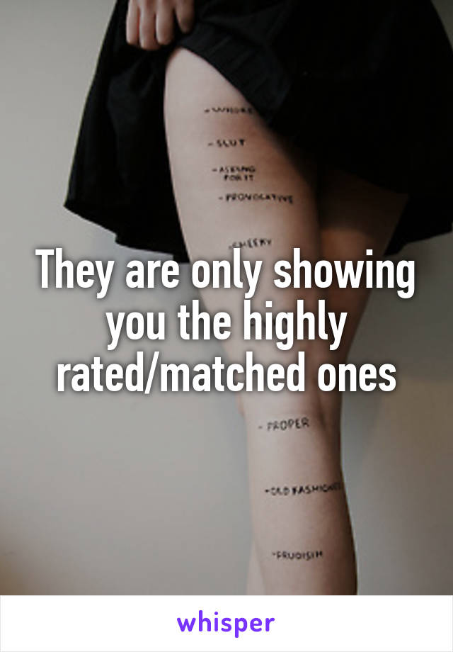 They are only showing you the highly rated/matched ones