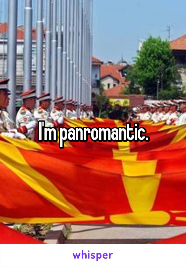 I'm panromantic.