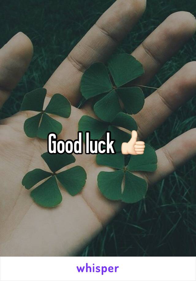 Good luck 👍🏻