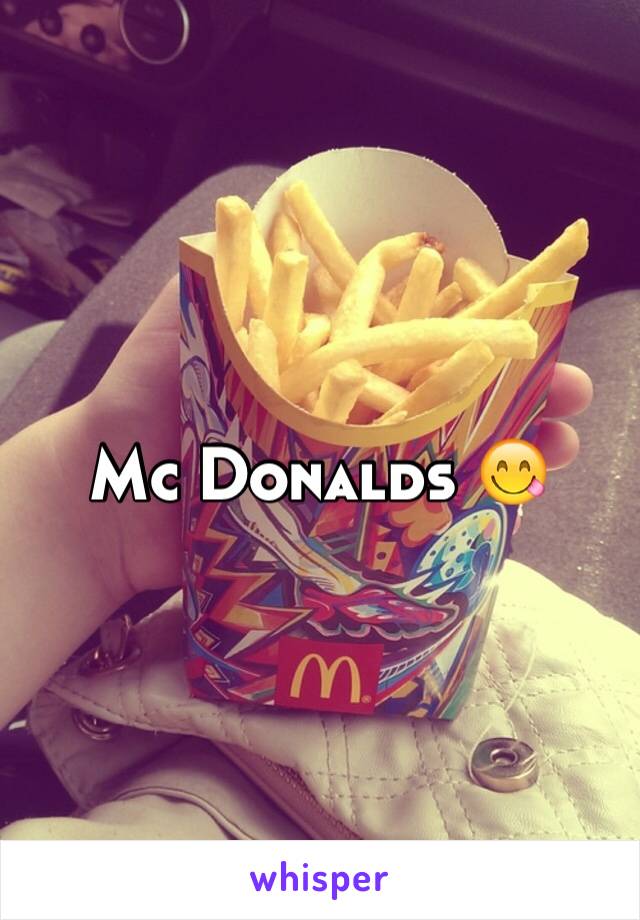 Mc Donalds 😋