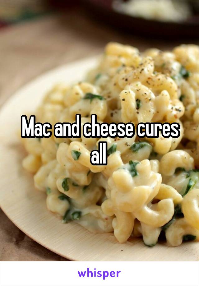 Mac and cheese cures all 