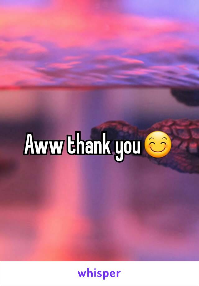 Aww thank you😊